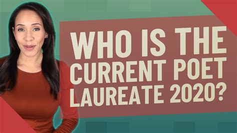 Who Is The Current Poet Laureate 2020 Youtube