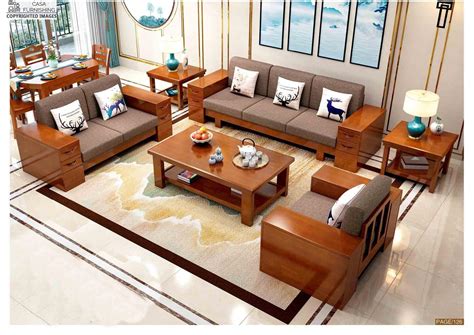 Wooden Corner Sofa Modern Sofa Set Design Casa Furnishing